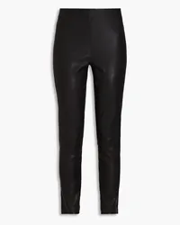 Rag & Bone Simone eng geschnittene Hose aus Stretch-Leder Schwarz