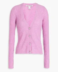 Autumn Cashmere Gerippter Cardigan aus Kaschmir Pink