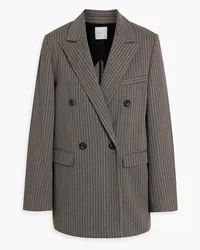 Rosetta Getty Doppelreihiger Blazer aus Tweed mit Fischgratmuster Braun