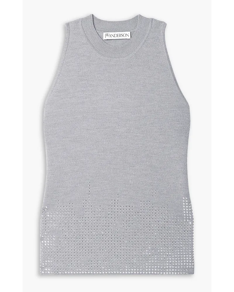 J.W.Anderson Tanktop aus Wolle mit Kristallen Grau