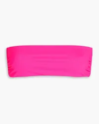 Mara Hoffman Abigail neonfarbenes Bandeau-Bikini-Oberteil aus Stretch-ECONYL Pink