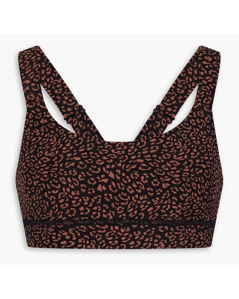 The Upside Leo Dance Sport-BH aus Stretch-Material mit Leopardenprint Animal-print