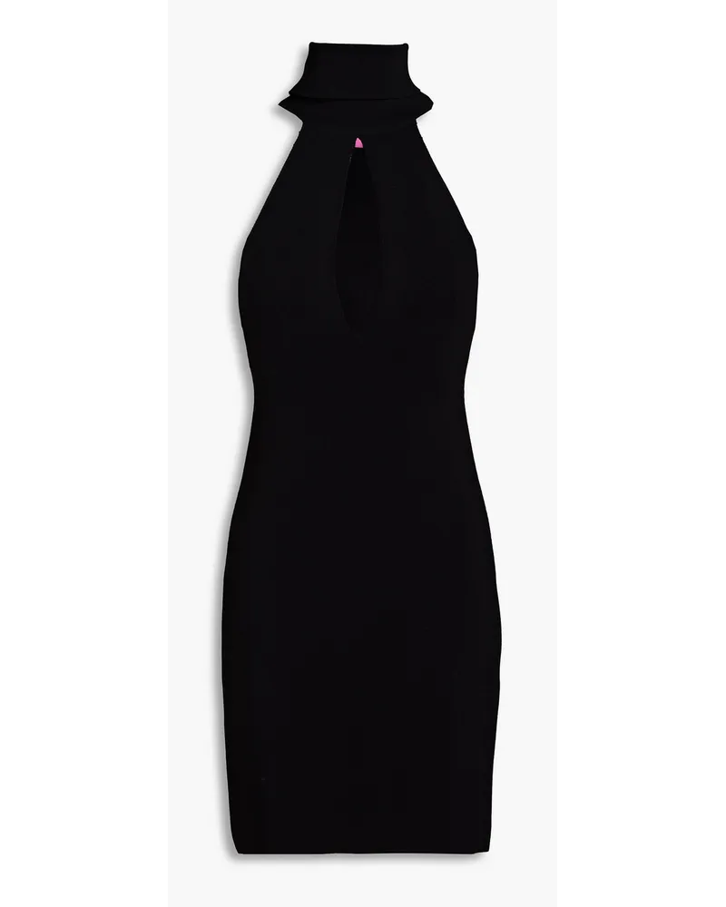 GAUGE81 Minikleid aus Strick mit Cut-outs Schwarz