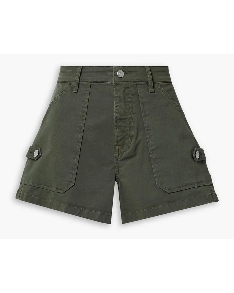 Veronica Beard Lanny Shorts aus Twill aus einer Baumwollmischung Grün