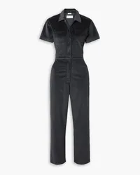 Rivet Utility Worker Jumpsuit aus Cord aus einer Baumwollmischung Grau