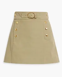 Derek Lam Hester Shorts aus Twill aus einer Baumwollmischung inRock-Optik Grün