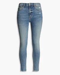 GRLFRND Kendall hoch sitzende Skinny Jeans inDistressed-Optik Blau