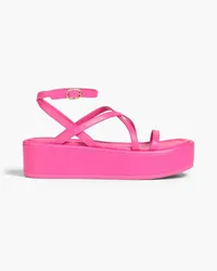 Stuart Weitzman Summerlift Plateausandalen aus Leder Pink