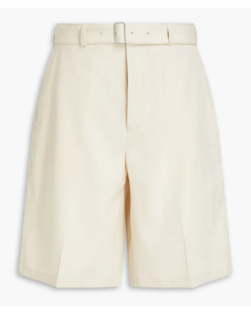 Jil Sander Shorts aus Woll-Twill Weiß