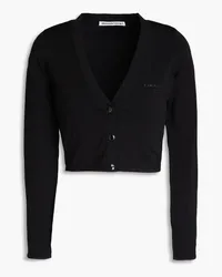 Alexander Wang Cropped Strickcardigan Schwarz