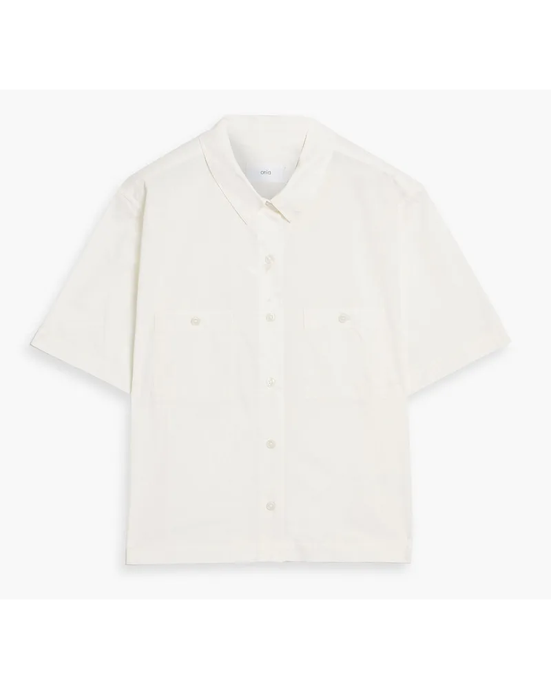 Onia Hemd aus Baumwollpopeline Weiß