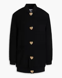 Moschino Jacke aus Bouclé aus einer Wollmischung Schwarz