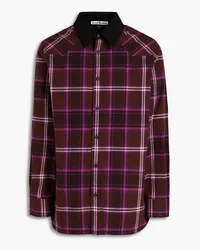 Acne Studios Hemd aus Flanell mit Karomuster Braun