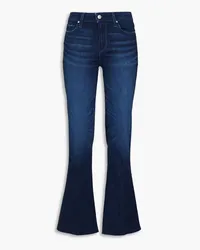 Paige Laurel tief sitzende Bootcut-Jeans Blau