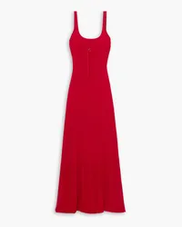 Jacquemus La Robe Maille Oranger Maxikleid aus geripptem Jersey Rot