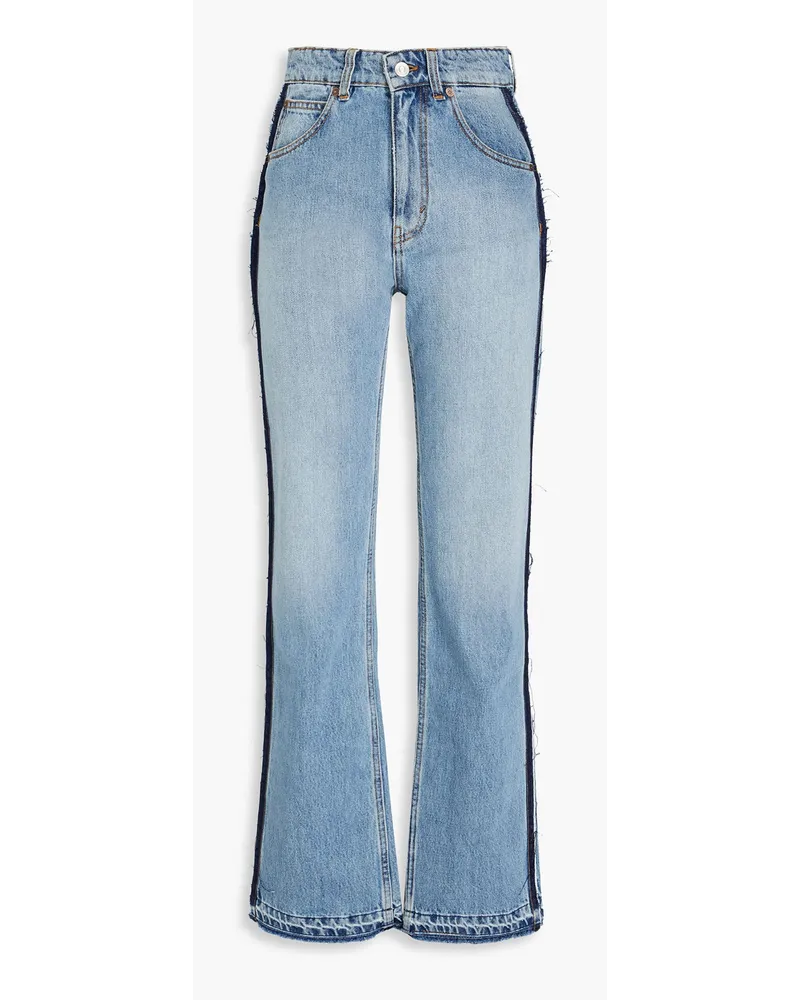 Victoria Beckham Hoch sitzende Bootcut-Jeans inausgewaschener Optik Blau