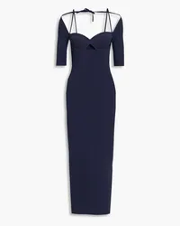 Altuzarra Mareen Maxikleid aus Rippstrick mit Cut-outs Blau