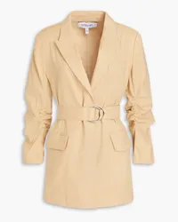 Derek Lam Blazer aus einer Leinenmischung mit Raffungen und Gürtel Neutral