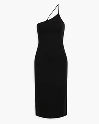 Rag & Bone Irina Midikleid aus Stretch-Jersey mit asymmetrischer Schulterpartie Schwarz