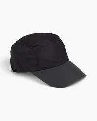 Canali Bedrucktes Baseballcap aus Shell Schwarz