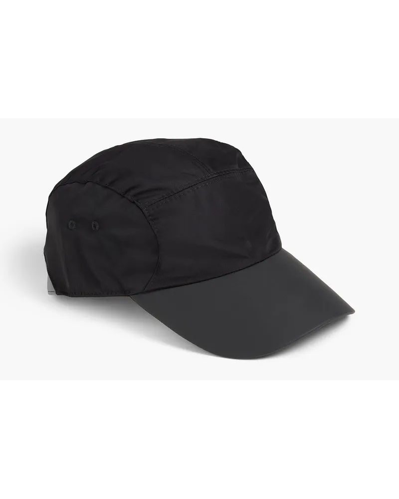 Canali Bedrucktes Baseballcap aus Shell Schwarz