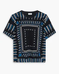 Etro T-Shirt aus Baumwoll-Jersey mit Print Schwarz