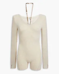 Jacquemus Cielo Playsuit aus Rippstrick Weiß