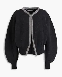 Alexander Wang Cardigan aus einer Wollmischung mit Verzierung Grau