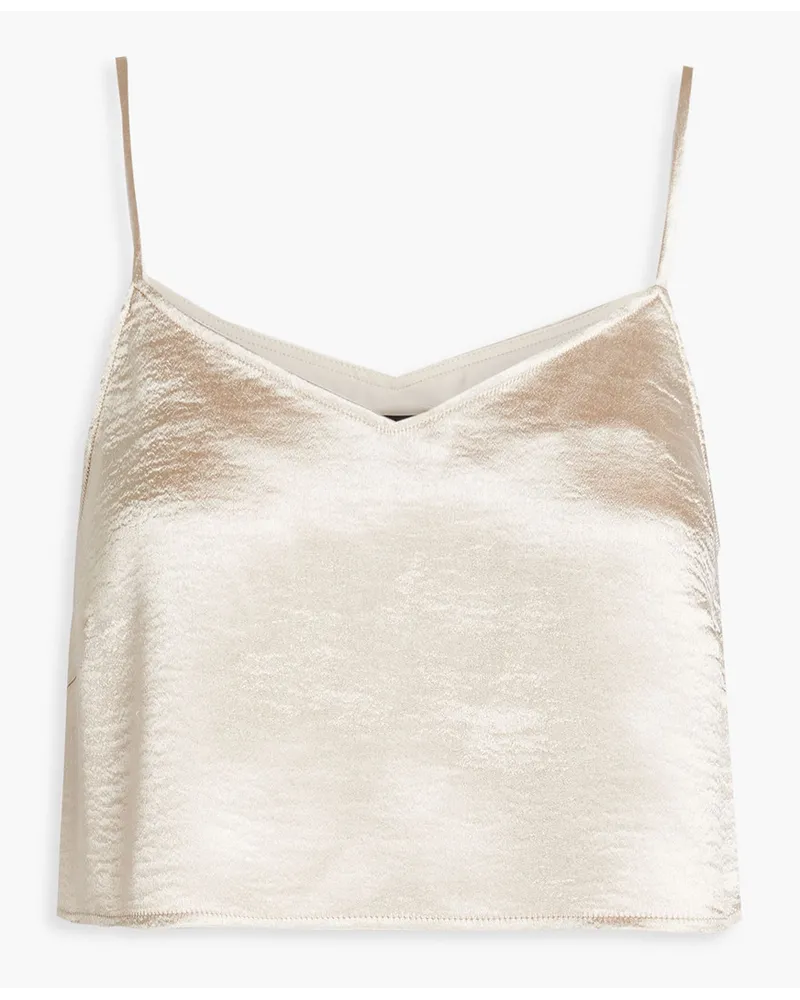 The Range Cropped Tanktop aus gehämmertem Satin Metallic