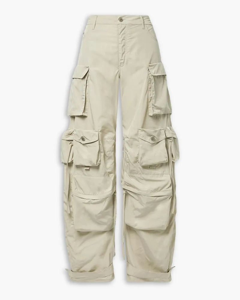 ATTICO Fern Cargohose mit geradem Bein aus Shell Neutral