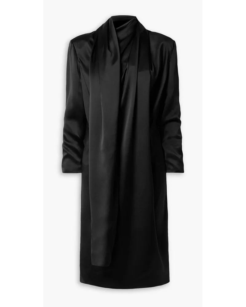 KHAITE Shaz Kleid aus Seidensatin Schwarz