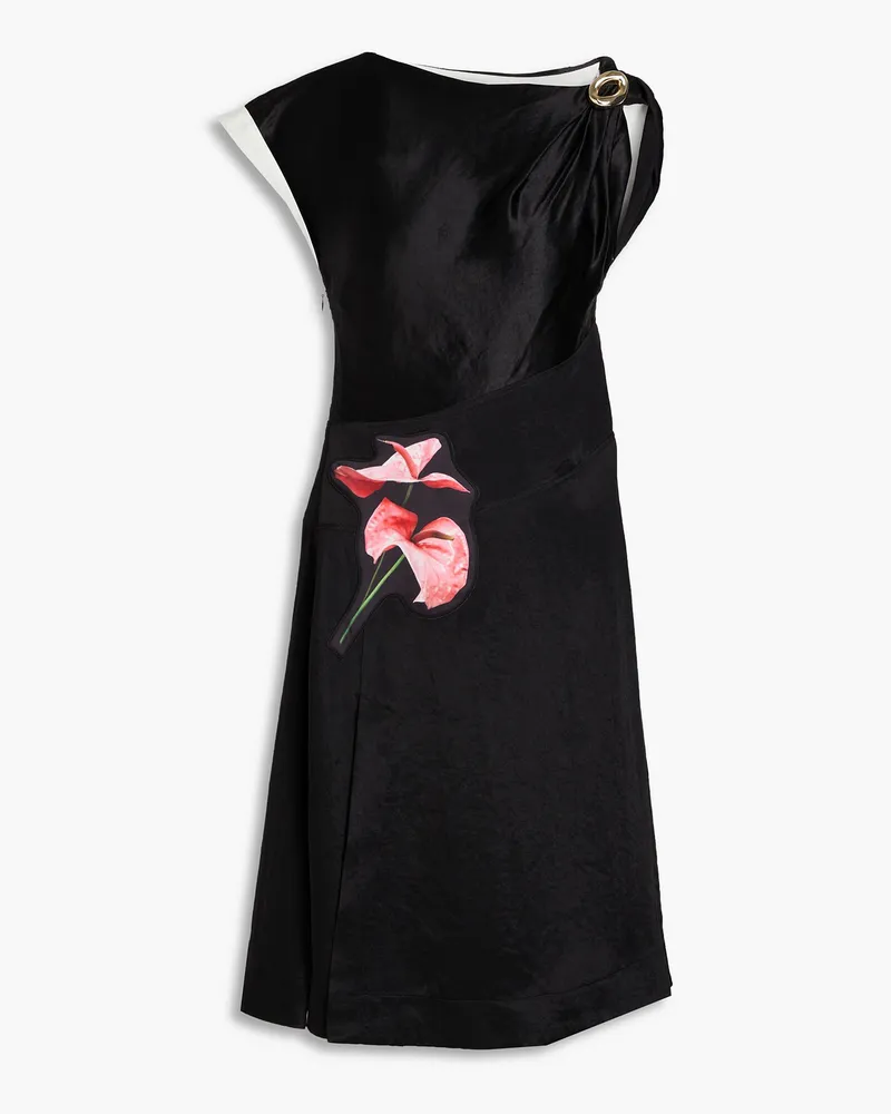 3.1 phillip lim Embellished floral-print satin-twill dress Schwarz