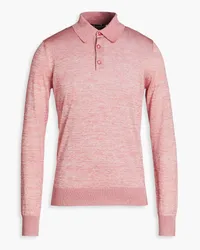 Dolce & Gabbana Poloshirt aus meliertem Strick Pink