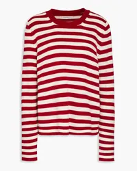 Chinti & Parker Gestreifter Pullover aus Wolle und Kaschmir Rot