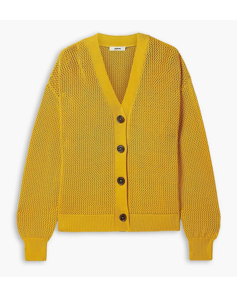 Jason Wu Cardigan inPointelle-Strick Gelb