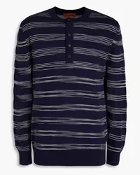 Missoni Pullover aus einer Baumwollmischung inSpace-Dye-Optik Blau