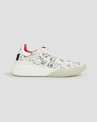 Stella McCartney Sneakers aus Twill mit Print Weiß