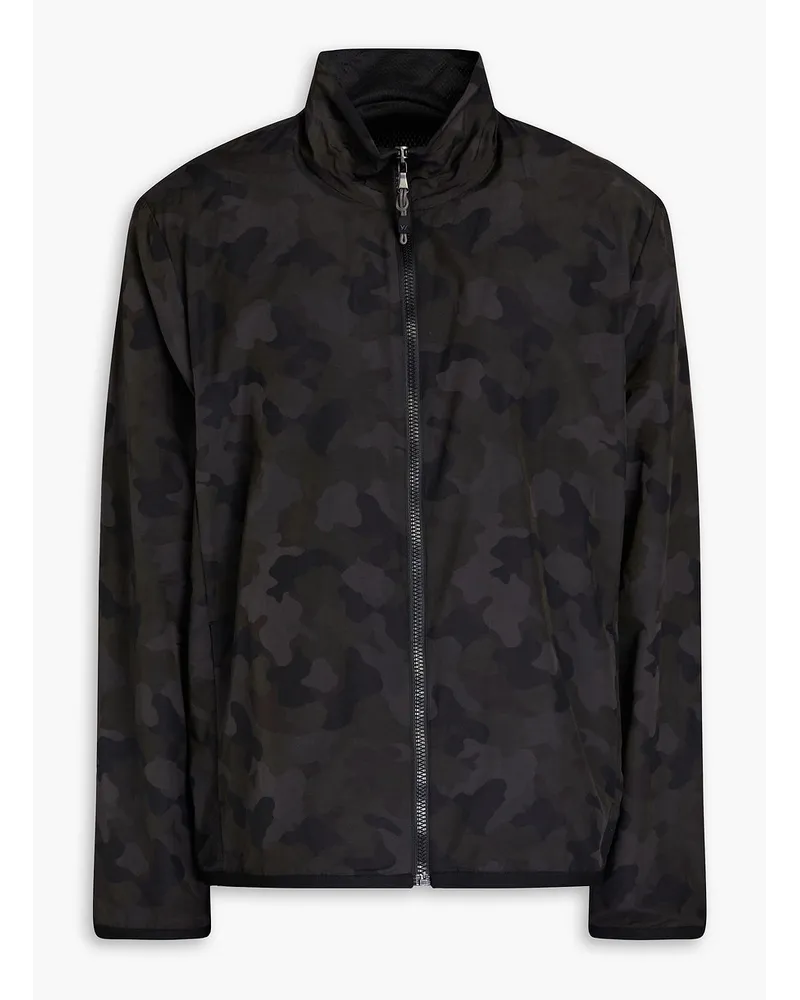 James Perse Jacke aus einer Baumwollmischung mit Camouflage-Print Schwarz