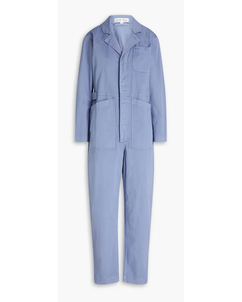 Alex Mill Standard Cropped Jumpsuit aus Stretch-Baumwolle Blau