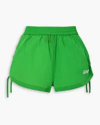 Ganni Shorts aus recyceltem Shell mit Prints Grün