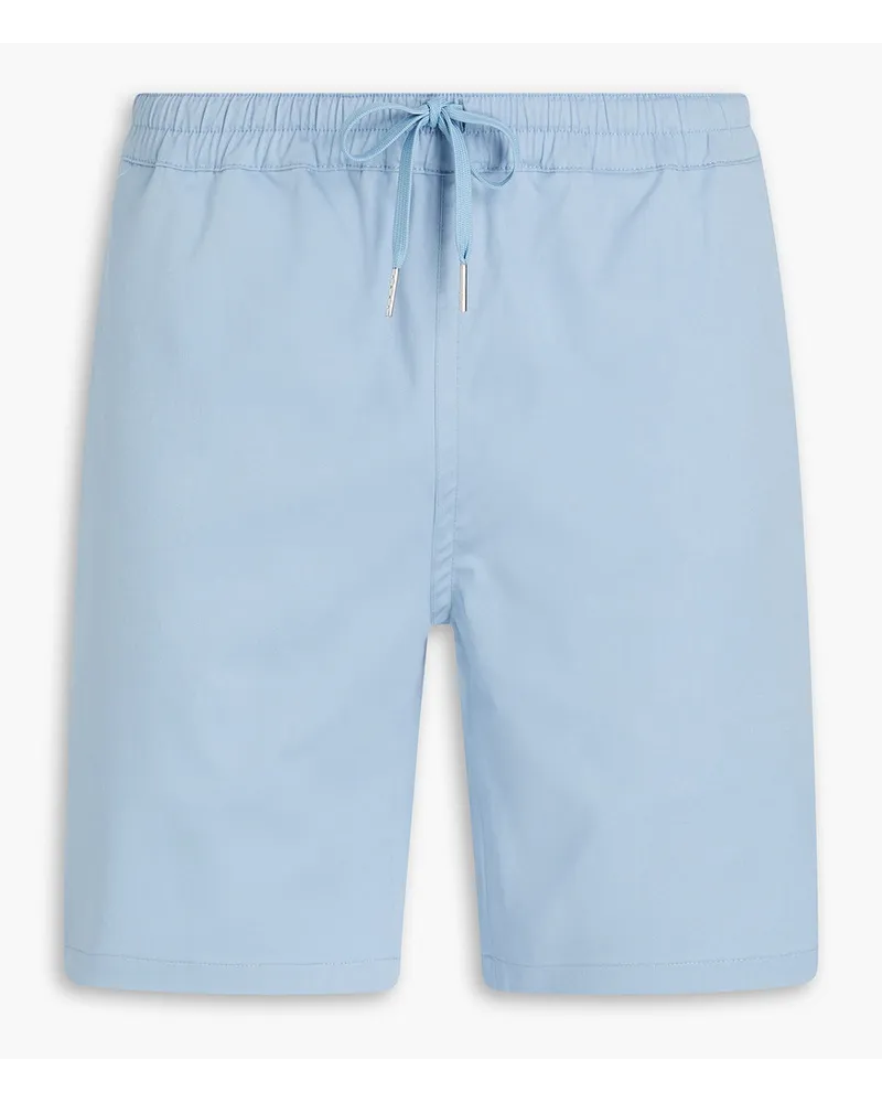 Sandro Shorts aus Twill aus einer Baumwollmischung mit Tunnelzug Blau