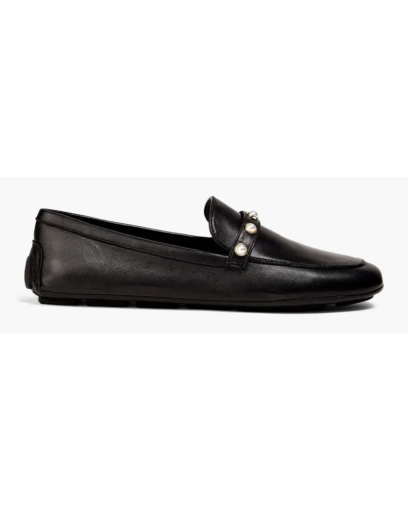 Stuart Weitzman Allpearls verzierte Loafers aus Leder Schwarz