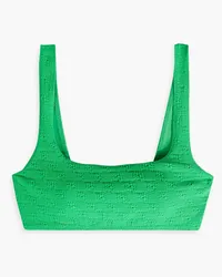 Alexander Wang Bikini-Oberteil aus Stretch-Jacquard Grün