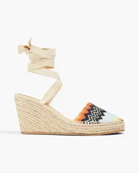 Missoni Bedruckte Espadrille-Wedges aus Canvas Bunt