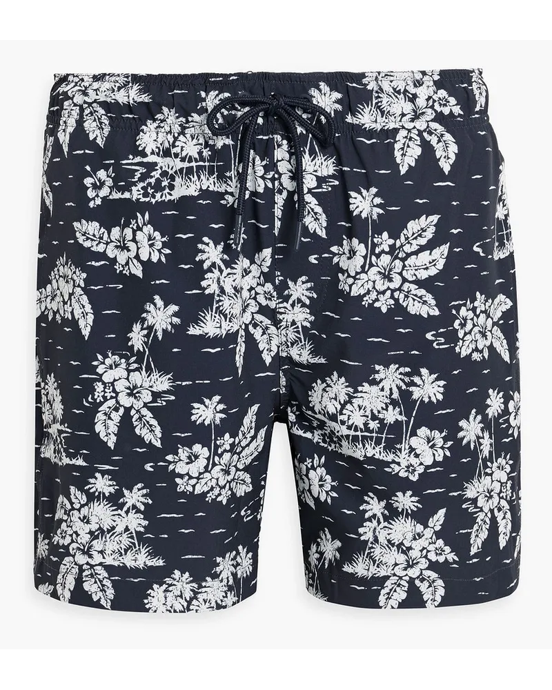 Onia mittellange Badeshorts aus Shell mit Print Blau