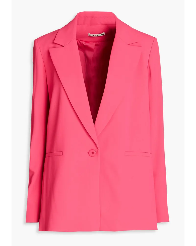 Alice + Olivia Alice OliviaDenny neonfarbener Blazer aus Crêpe Pink