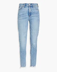 Rag & Bone Nina hoch sitzende Skinny Jeans inDistressed-Optik Blau