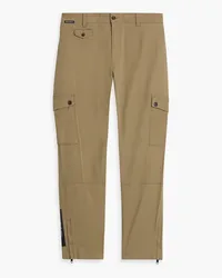 Dolce & Gabbana Schmal zulaufende Cargohose aus Twill aus einer Baumwollmischung mit Logoprint Neutral