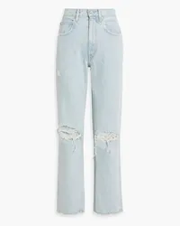 SLVRLAKE Hoch sitzende Jeans mit geradem Bein inDistressed-Optik Blau