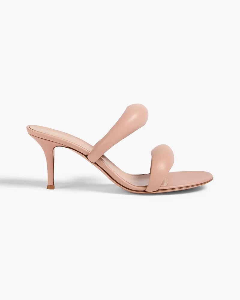 Gianvito Rossi Mules aus Leder Neutral